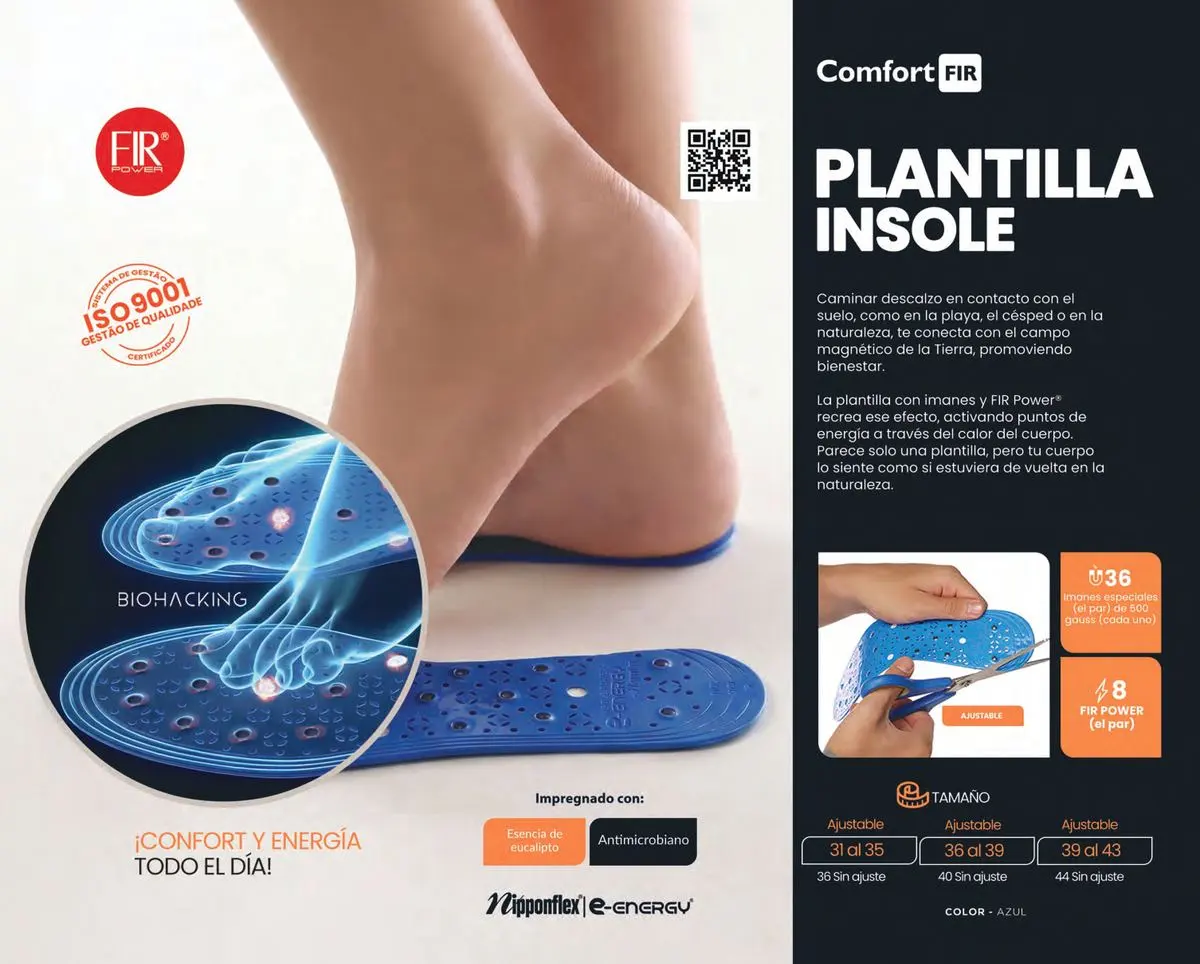 Blue Magnetic Insole